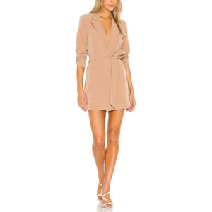 Camila Coelho 'Davide' Tan Crepe Blazer Dress Size S